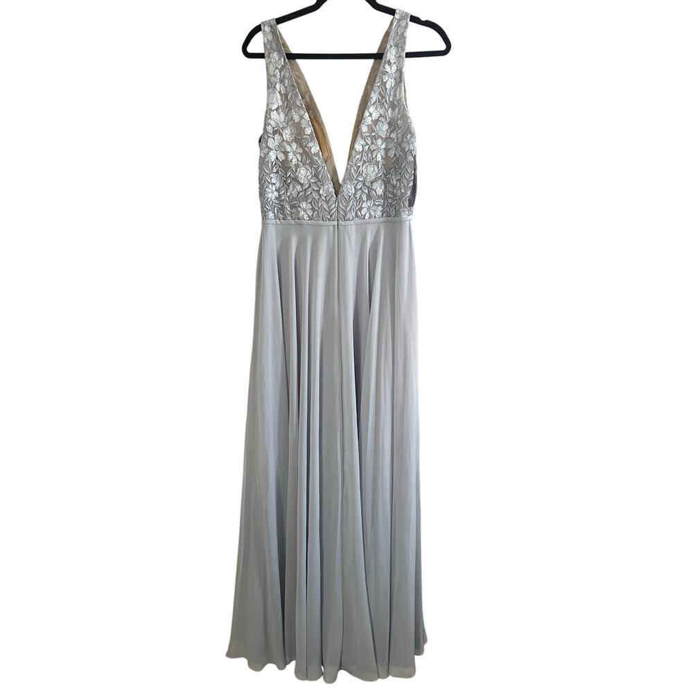 JENNY YOO x Anthropologie BHLDN Kinsley Dress Whisper Blue Gown Formal - 12 NWT - Picture 4 of 6